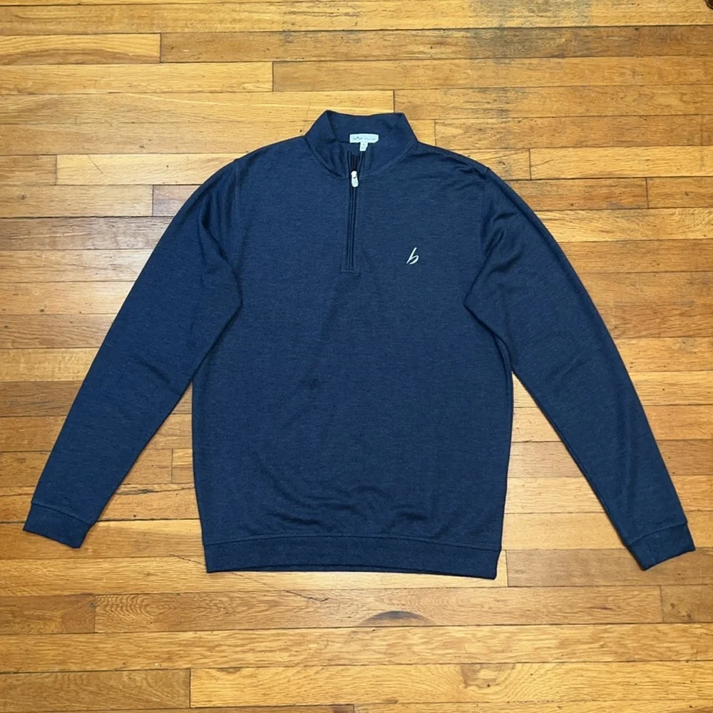 Peter Millar Crown Crafted Interlock Quarter Zip, size Medium